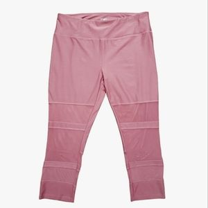 Vogo Athletica Dusty Rose Mesh Bottom Leggings Women's Size XL